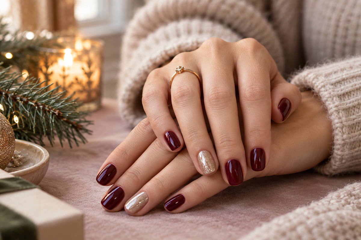 Ongles semi-permanents de Noël : 9 idées chic et faciles