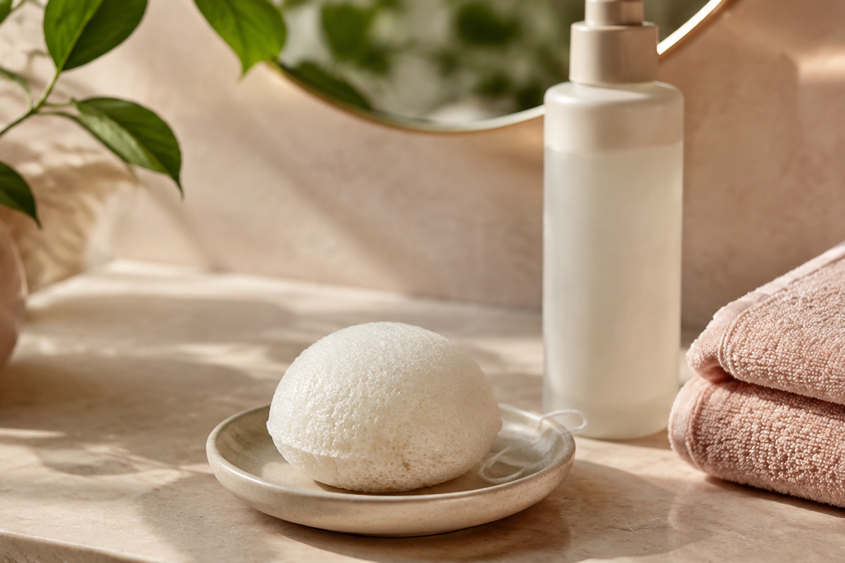 Éponge konjac : l’avis dermatologique sans effet de mode